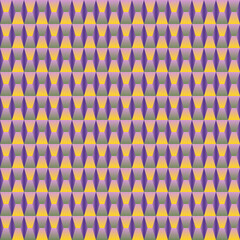 Abstract Seamless Pattern in Purple and Gold mosaic background. Geometric texture surface tiles. Graphic design vector illustration for Cover Banner Greeting Card Invitation Poster Flyer Party Decor