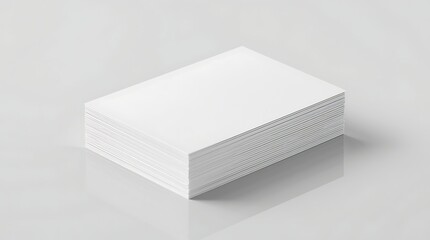 White business cards , Stack of blank white business cards