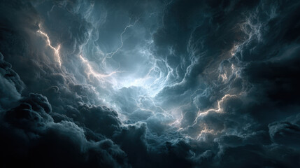 Storm cloud lightning turbulent cloud dramatic sky dark atmosphere thunderstorm electric bolt cloud texture moody lighting atmospheric phenomenon epic fantasy vortex cumulus cloud ominous blue