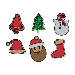 Holiday Season Celebration Festive Christmas Icons and Decorations for joyful designs and projects