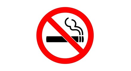 No smoking sign isolated on white background