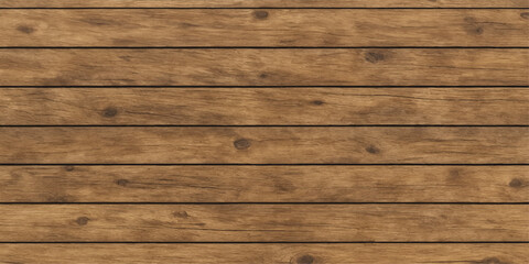Fototapeta premium Old brown wooden plank board floor or wall background pattern texture