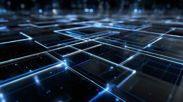 Digital Landscape of Futuristic Network: Immerse yourself in the captivating digital world of a complex network. The image features a network and technology.