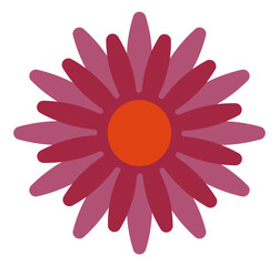 Red vector flower