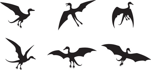 Obraz premium vector silhouette of unique bird