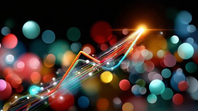 Ascending Insights: An abstract visualization, where an upward-trending arrow signifies progress. The backdrop, a vibrant bokeh, contributes an extra layer of elegance.
