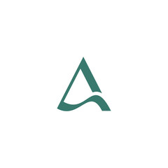 Fototapeta premium Luxury Letter A wave Logo. Minimal Elegant Style for Branding Business