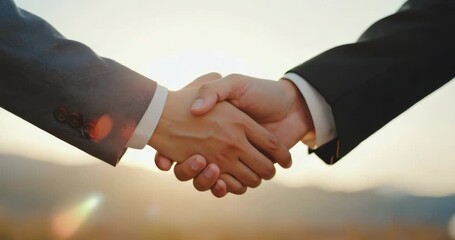 Warm handshake symbolizing trust, partnership, and successful business agreement