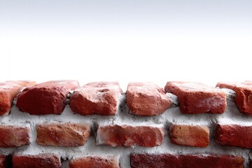 Brick wall: A meticulously constructed brick wall, showcasing a warm, rustic aesthetic. Its sturdy structure evokes feelings of timelessness and resilience, with individual bricks.