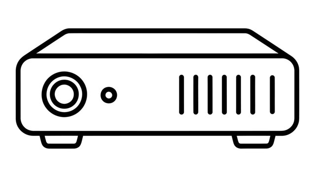 Nvr system network video recording device icon for digital security, cctv, and remote monitoring applications.