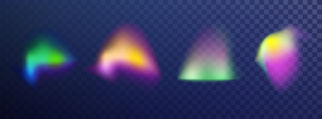Soft neon holographic gradient shapes with pastel aura blur. Abstract glowing elements for cyber Y2K design, posters, UI and digital art PNG