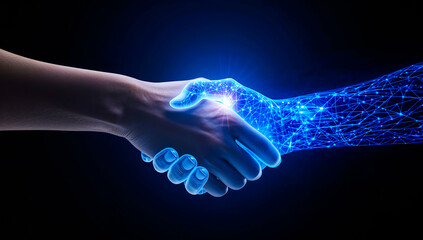Handshake technology ai network connection future digital innovation