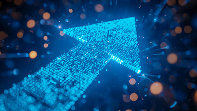 Arrow technology data future digital network connection abstract blue