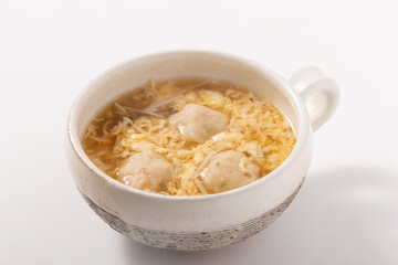 鶏つくね　たまごスープ