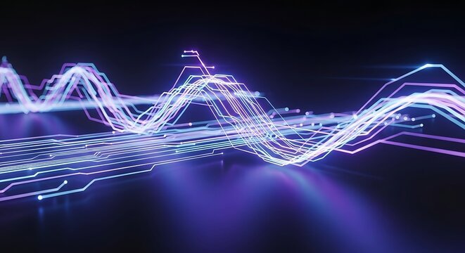 Futuristic Digital Circuit Background - Powered by Adobe