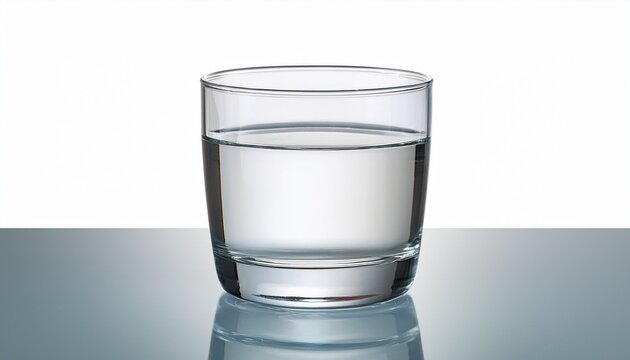 glass of water isolated on white background transparent clean container filled with refreshing liquid symbol of purity hydration simplicity and health commonly used in food drink wellness die