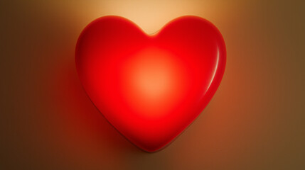 cardiology. A symbolic red heart glowing with warm light, representing concepts of hope and compassionate care. wellbeing guides.