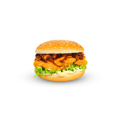 Mushroom burger on a white background
mushrooms