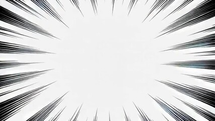 Radial zoom effect animation footage with comic speed lines and motion blur creating dynamic superhero action backgrounds for attention grabbing visuals