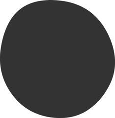 Simple round black blob design element