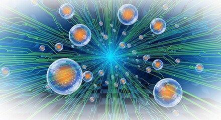 abstract blue background with circles