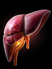 a liver showing early fatty liver disease
