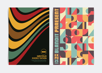 Abstract Geometric Triangular Design Poster template. Vector illustration.