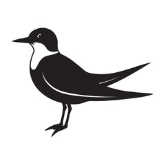 Least tern silhouette vector icon
