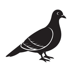 Mourning dove silhouette vector icon