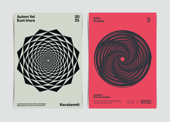 Abstract Geometric Triangular Design Poster template. Vector illustration.