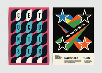 Abstract Geometric Triangular Design Poster template. Vector illustration.