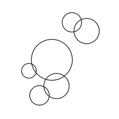 Overlaping circle bubble ring