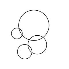 Overlaping circle bubble ring