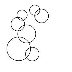 Overlaping circle bubble ring