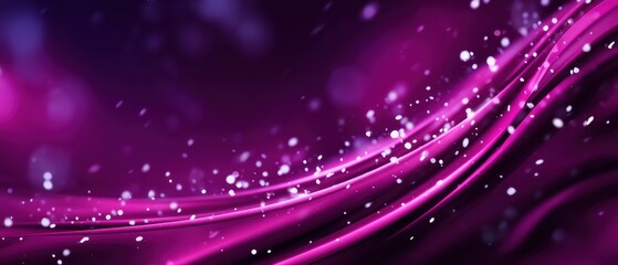 Fototapeta premium Elegant Flowing Pink and Purple Abstract Background with Glittering Particles