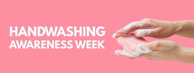 Hands with soap preparing for effective cleaning activity