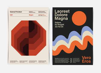 Abstract Geometric Triangular Design Poster template. Vector illustration.