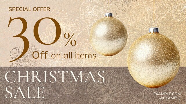 Christmas sale blog banner template