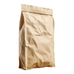 Brown paper bag on a white background for food storage