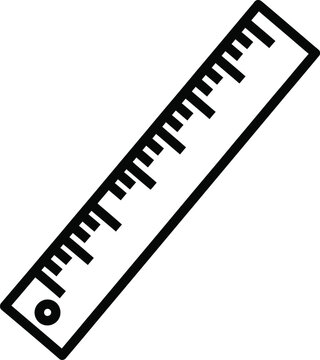 black ruler measuring clip art preview