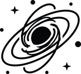 Spiral Galaxy with Stars Vector Illustration