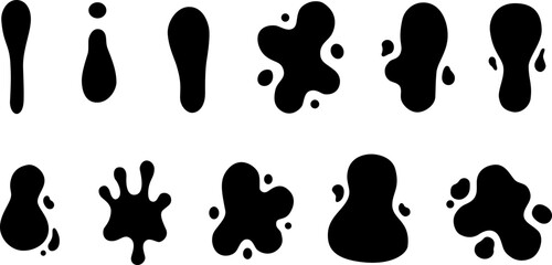 Set of Abstract blob shape illustration