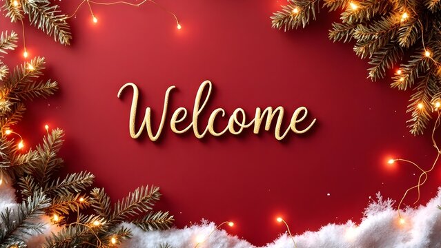 Festive Welcome: A Holiday Greeting Background
