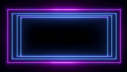 abstract glowing neon rectangle border frame neon glowing abstract rectangle border frame pattern animation