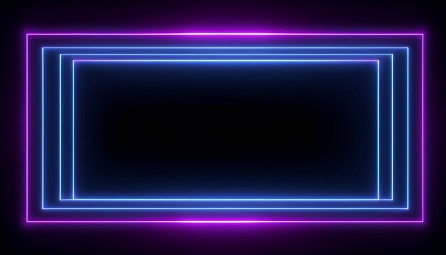 abstract glowing neon rectangle border frame neon glowing abstract rectangle border frame pattern animation