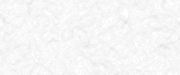 Abstract modern white and black topographic contour map wavy line, White background topography contour map with black curve lines.