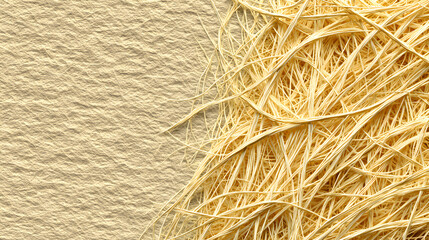 Closeup view of textured surface and intertwined fibers.