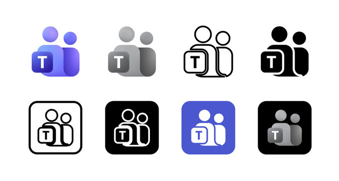 High resolution Microsoft Teams logo icon transparent png. Microsoft team vector logotype