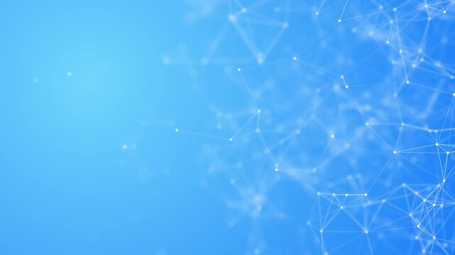 Blue technology network background for digital data connection and modern ai innovation design.