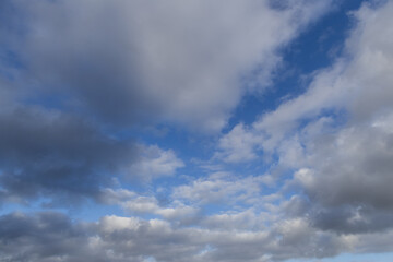 Obraz premium Blue sky with patch of clouds.